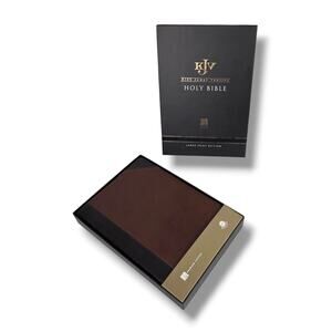 KJV King James Version Holy Bible LARGE PRINT TYPE Premium Leather Red Letter
